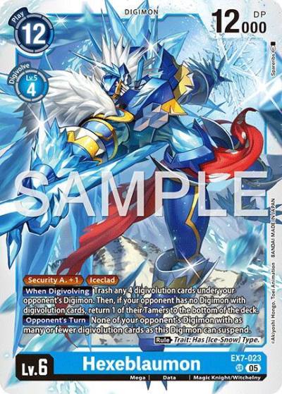 Hexeblaumon Reprint EX7-023 SR Advanced Booster Digimon Generation Digimon card