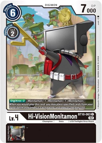 Hi VisionMonitamon BT10-063 C Xros Encounter Digimon card
