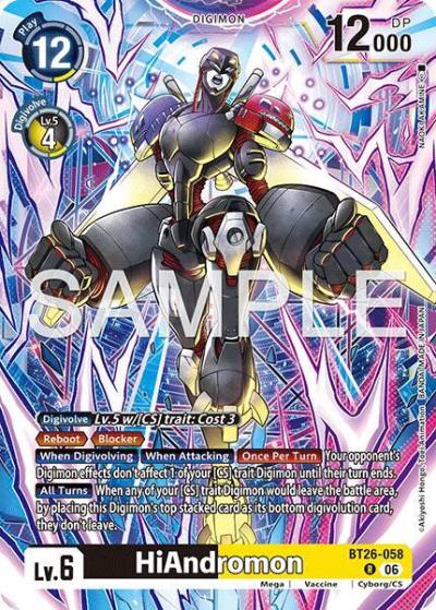 HiAndromon BT26-058 R Timeless Bonds Digimon card