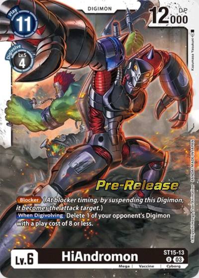 HiAndromon ST15-13 U Starter Deck 15: Dragon of Courage Pre-Release Cards Digimon card