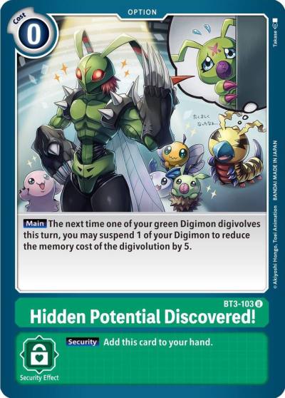 Hidden Potential Discovered BT3-103 U Release Special Booster 1.5 Digimon card