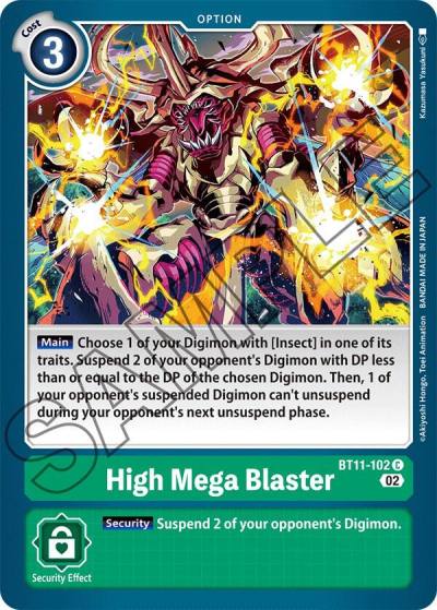 High Mega Blaster Foil BT11-102 C Dimensional Phase Digimon card