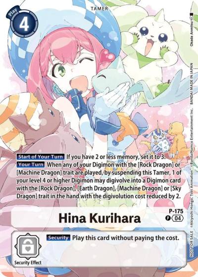Hina Kurihara Update Pack 2025 P-175 P Release Special Booster 2.5 Digimon card