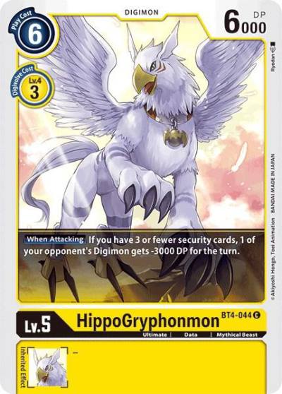 HippoGryphonmon BT4-044 C Great Legend Digimon card