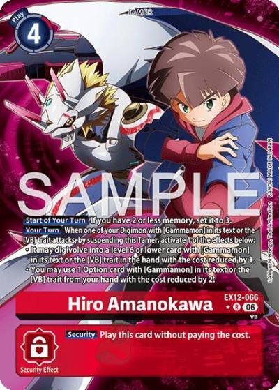 Hiro Amanokawa Alternate Art EX12-066 R Digital World Shambala Digimon card