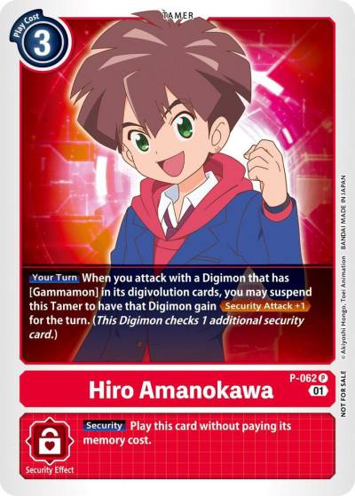 Hiro Amanokawa Official Tournament Pack Vol5 P-062 P Digimon Promotion Cards Digimon card