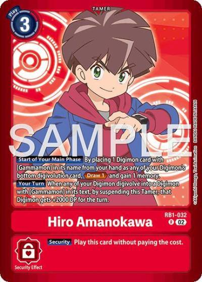 Hiro Amanokawa RB1-032 R Limited Card Pack -Billion Bullet- Digimon card