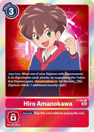 Hiro Amanokawa Resurgence Booster Reprint P-062 P Resurgence Booster Digimon card