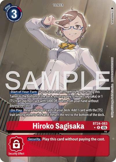 Hiroko Sagisaka Alternate Art BT24-083 R Time Stranger Digimon card