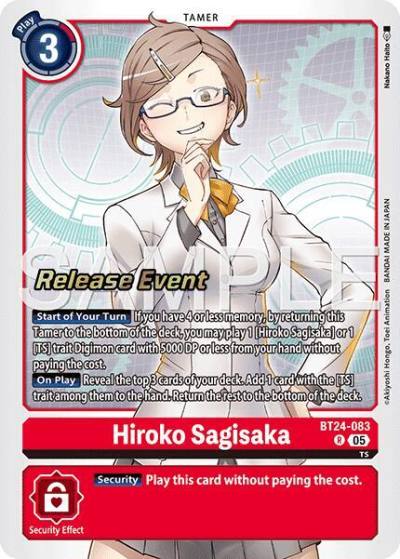 Hiroko Sagisaka BT24-083 R Time Stranger Release Event Cards Digimon card