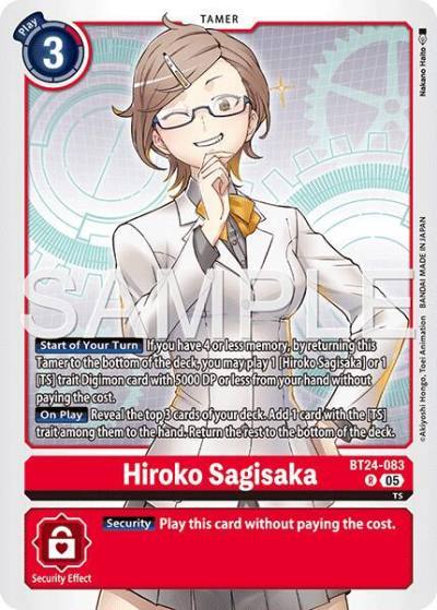 Hiroko Sagisaka BT24-083 R Time Stranger Digimon card