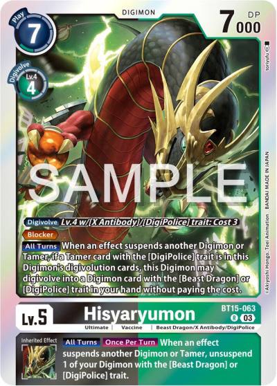Hisyaryumon BT15-063 R Exceed Apocalypse Digimon card
