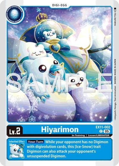 Hiyarimon EX11-002 C Dawn of Liberator Digimon card