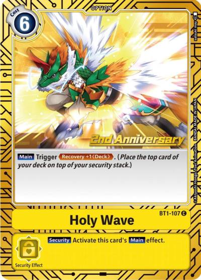 Holy Wave 2nd Anniversary Card Set BT1-107 C Release Special Booster 1.0 Digimon card