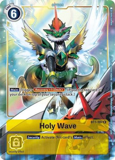 Holy Wave Dash Pack Ver 15 BT1-107 C Release Special Booster 1.0 Digimon card