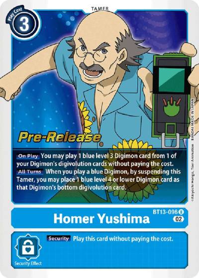 Homer Yushima BT13-096 U Versus Royal Knights Pre-Release Cards Digimon card