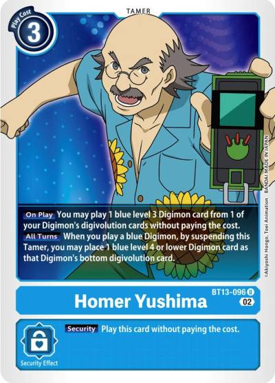 Homer Yushima BT13-096 U Versus Royal Knights Digimon card