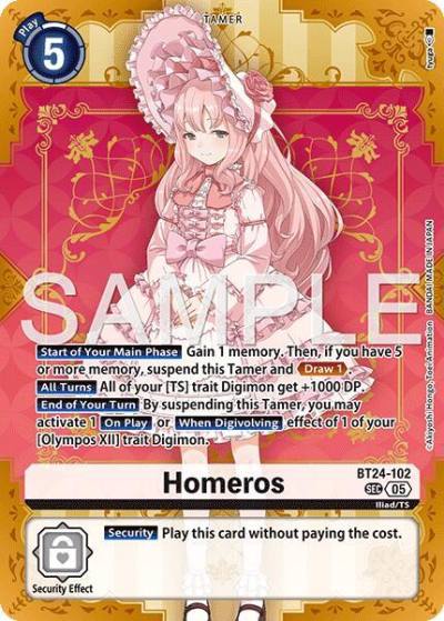 Homeros BT24-102 SEC Time Stranger Digimon card