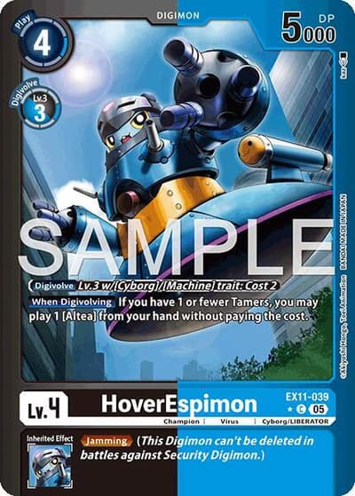 HoverEspimon (Limited Foil) EX11-039 C Dawn of Liberator Digimon card