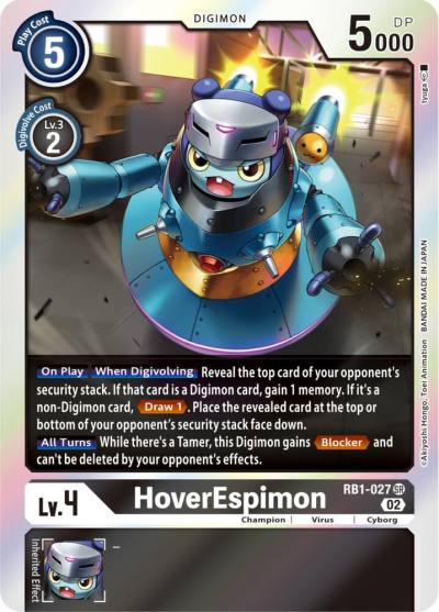 HoverEspimon RB1-027 SR Resurgence Booster Digimon card