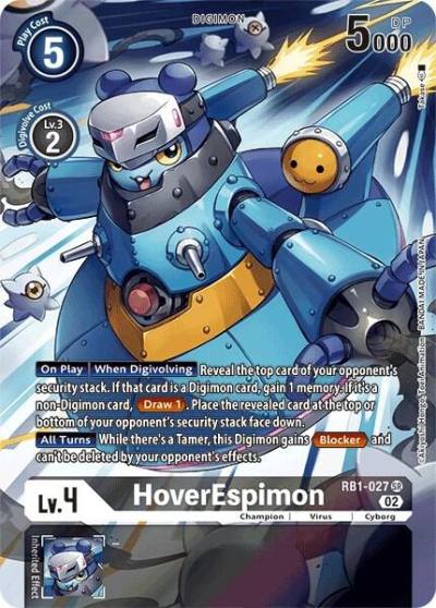 HoverEspimon Textured Alternate Art RB1-027 SR Resurgence Booster Digimon card
