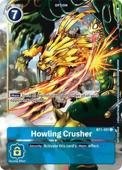 Howling Crusher Dash Pack Ver 15 BT1-101 C Release Special Booster 1.0 Digimon card