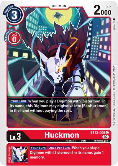 Huckmon BT13-009 C Versus Royal Knights Digimon card