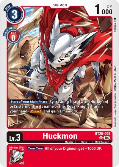 Huckmon BT20-008 U Release Special Booster 2.5 Digimon card
