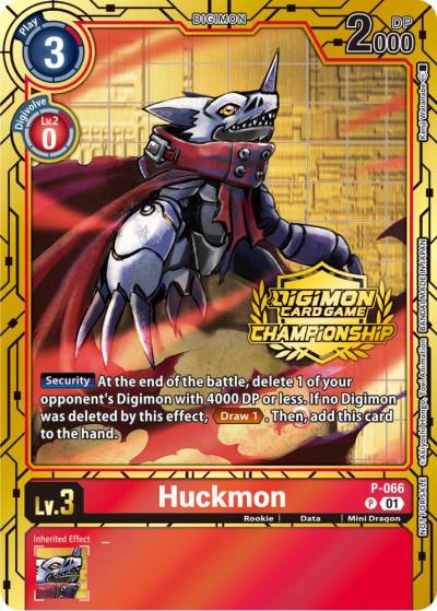 Huckmon Championship 2023 Gold Card Set P-066 P Digimon Promotion Cards Digimon card
