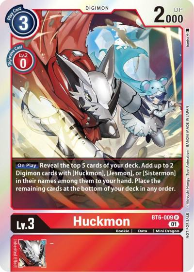 Huckmon Event Pack 3 BT6-009 R Double Diamond Digimon card