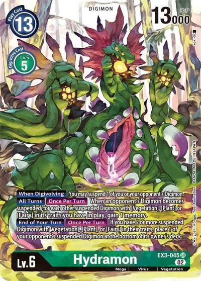 Hydramon Alternate Art EX3-045 SR Draconic Roar Digimon card