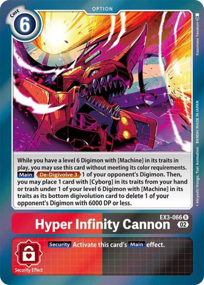 Hyper Infinity Cannon EX3-066 R Draconic Roar Digimon card