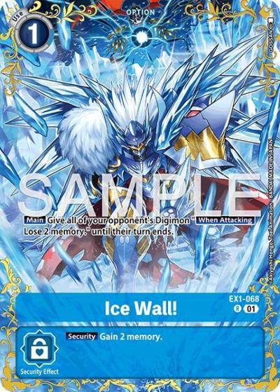 Ice Wall! Alternate Art EX1-068 R Dual Revolution Digimon card