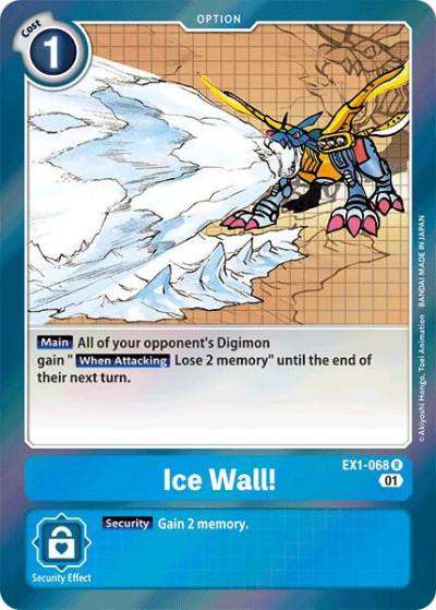 Ice Wall EX1-068 R Classic Collection Digimon card