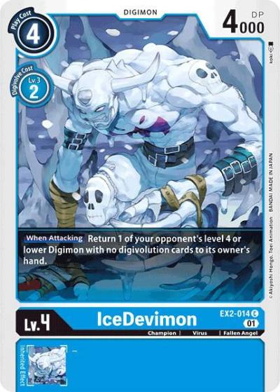 IceDevimon EX2-014 C Digital Hazard Digimon card