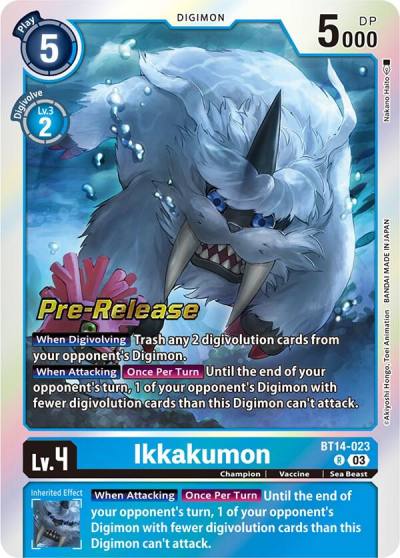 Ikkakumon BT14-023 R Blast Ace Pre-Release Cards Digimon card