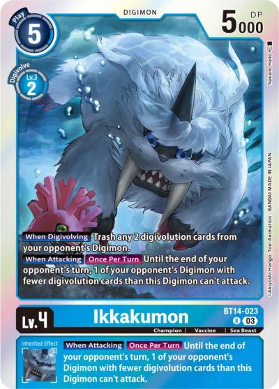 Ikkakumon BT14-023 R Blast Ace Digimon card