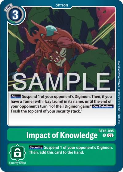 Impact of Knowledge BT15-095 U Exceed Apocalypse Digimon card