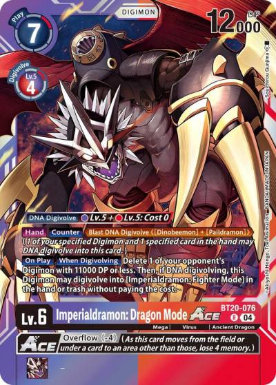 Imperialdramon Dragon Mode ACE BT20-076 R Release Special Booster 2.5 Digimon card