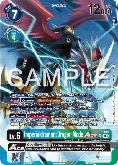 Imperialdramon Dragon Mode ACE Digimon Adventure 02 The Beginning Set P-109 P Digimon Promotion Cards Digimon card