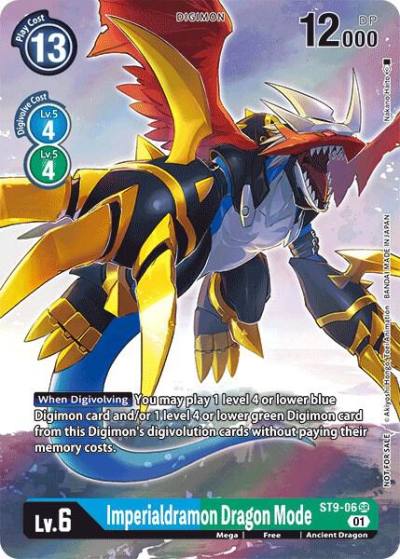 Imperialdramon Dragon Mode Box Topper ST9-06 SR Digital Hazard Digimon card