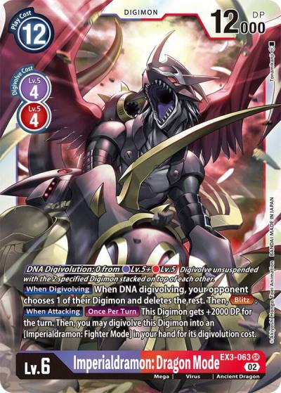 Imperialdramon Dragon Mode EX3-063 SR Draconic Roar Digimon card