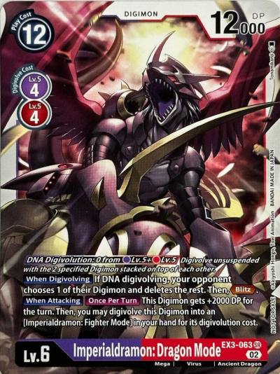 Imperialdramon Dragon Mode EX3-063 SR Revision Pack Cards Digimon card