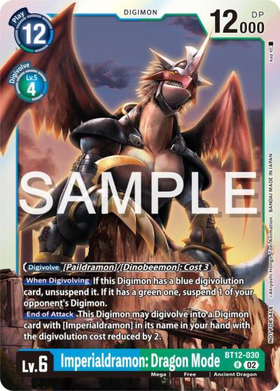 Imperialdramon Dragon Mode Event Pack 6 BT12-030 R Across Time Digimon card