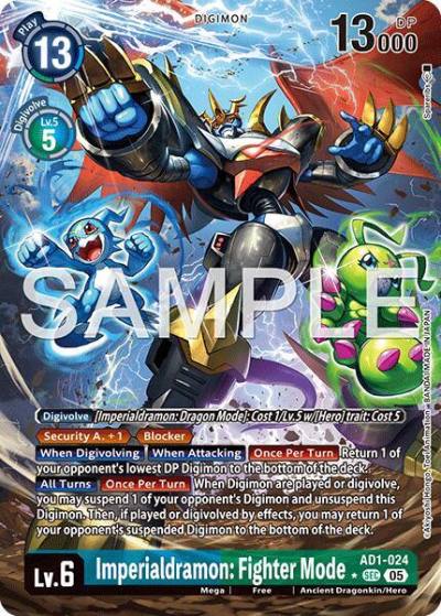 Imperialdramon: Fighter Mode Alternate Art AD1-024 SEC Advanced Booster Digimon Generation Digimon card