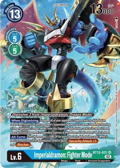 Imperialdramon Fighter Mode Alternate Art BT12-031 SR Across Time Digimon card