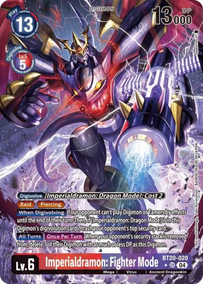 Imperialdramon Fighter Mode Alternate Art BT20-020 SR Release Special Booster 2.5 Digimon card