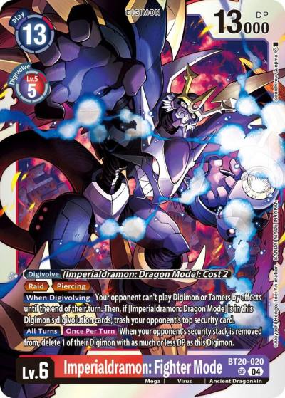 Imperialdramon Fighter Mode BT20-020 SR Release Special Booster 2.5 Digimon card