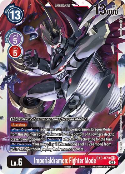 Imperialdramon Fighter Mode EX3-073 SEC Draconic Roar Digimon card
