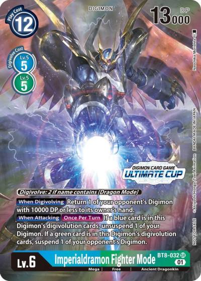Imperialdramon Fighter Mode Ultimate Cup 2022 BT8-032 SR New Awakening Digimon card